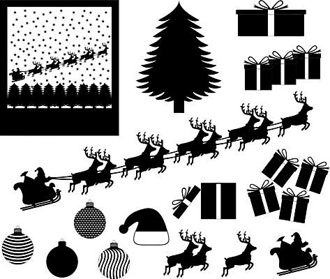 EPS 해외이미지 나무 동물 할아버지 실루엣 크리스마스 겨울 가방 일러스트 공 휴가 사슴 뿔 선물 이벤트 장식 세트 산타클로스 지구본 검은색 흰색 축하 성자 승차 12월 만화 수집 연도 그림 윤곽 썰매 자루 북쪽 모음 고립 순록 클라우스 해외202004 해외일러스트 식물 잡화 계절 기념일 노년 남자 종교 컬러 컨셉 포유류 모션 촬영기법 한글 날짜 방향 파일형식 벡터 이미지허브