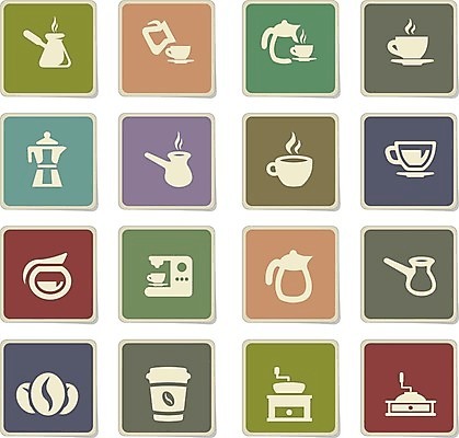 EPS 해외이미지 커피 음료 일러스트 컵 원두 하트 컵받침 심볼 카푸치노 작살 카페인 해외202004 해외일러스트 모양 식기 받침대 파일형식 벡터 이미지허브