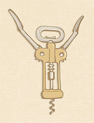 EPS 해외이미지 클립아트 실루엣 종이 일러스트 와인 기구 스케치 와인오프너 송곳 해외202004 해외일러스트 주류 촬영기법 미술 병따개 파일형식 벡터 이미지허브