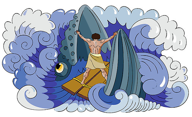 EPS 해외이미지 캐릭터 기독교 종교 파도 바다 일러스트 항해 어류 야외 파란색 성경 오픈 입 역사 위험 큼 만화 심볼 고래 폭풍 반대 유대인 반항 뗏목 몬스터 예언자 옛날 투쟁 항의 해외202004 해외일러스트 일러캐릭터 교통수단 컬러 컨셉 배_교통 종교용품 포유류 모션 날씨 신체부위 수중동물 크기 파일형식 벡터 이미지허브