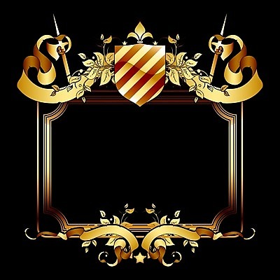 EPS 해외이미지 모양 리본 무기 백그라운드 일러스트 프레임 장식 빨간색 힘 화려 중세 황금 심볼 복고 방패 해외202004 해외일러스트 컬러 컨셉 역사 파일형식 벡터 이미지허브