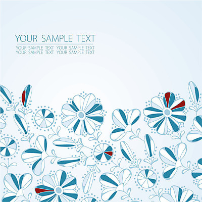 EPS 해외이미지 꽃 하늘색 백그라운드 라인일러스트 일러스트 타이포그라피 사람없음 빈티지 해외202004 해외일러스트 식물 문자 컨셉 파란색 파일형식 벡터 이미지허브