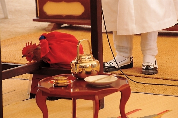 포토 주간 한국문화 한국전통 전통 잡화 한식 음식 결혼 장신구 야외 신체부위 가로 다리 닭 전통의상 한복 상차림 전통의례 전통혼례 고무신 혼례용품 국내포토 자연요소 동양문화 신발 조류 한국 사람 이벤트 오브젝트 파일형식