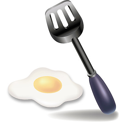 EPS 클립아트 음식 생활용품 일러스트 주방용품 요리 사람없음 계란 계란프라이 뒤집개 뒤지개 국내일러스트 알 계란요리 오브젝트 파일형식 벡터