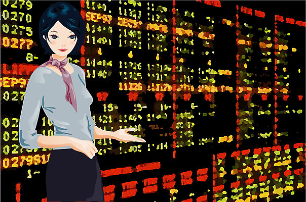 EPS 직업 여자 산업 일러스트 비즈니스 한명 사람 20대 성인 금융 경제 업무 직장인 사무원 비즈니스우먼 증권 주식 재테크 전광판 비지니스모델 스톡 여자만 여자한명만 성인여자만 청년만 청년여자만 성인한명만 청년여자한명만 성인여자한명만 성인만 국내일러스트 모델 1 청년 작업 파일형식 벡터