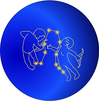 EPS 클립아트 별 일러스트 사람없음 우주 별자리 운세 쌍둥이자리 국내일러스트 자연요소 파일형식 벡터