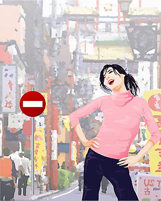 EPS 라이프스타일 웰빙 여자 여행 일러스트 휴가 거리 안내 알림판 한명 사람 20대 성인 야외 표지판 진입금지 여자만 여자한명만 성인여자만 청년만 청년여자만 성인한명만 청년여자한명만 성인여자한명만 성인만 국내일러스트 1 청년 생활 금지 파일형식 벡터
