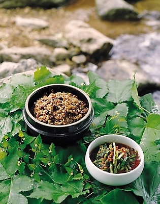 포토 JPG 식물 한국문화 한국전통 그릇 웰빙 한식 음식 밥 반찬 김치 곡류 사람없음 야외 아웃포커스 돌_바위 바위 풀 뚝배기 물김치 팥 열무김치 돌솥밥 보리밥 약밥 영양밥 오곡밥 잡곡밥 국내포토 동양문화 전통 식기 한국 촬영기법 파일형식