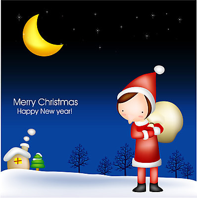 EPS 캐릭터 계절 기념일 별 초등학생 어린이 크리스마스 겨울 일러스트 산타옷 주택 선물 한명 사람 야외 산타클로스 달 눈 야간 초승달 산타캐릭터 크리스마스캐릭터 e-카드 어린이만 일러캐릭터 카드프레임 자연요소 1 학생 옷 날씨 카드_감사 프레임 이벤트 건물 파일형식 벡터
