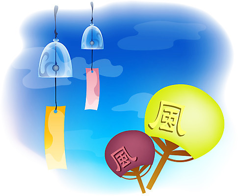 EPS 주간 사계절 계절 생활용품 백그라운드 일러스트 자연 하늘 바람 풍경 사람없음 야외 여름 종 부채 입하 국내일러스트 자연요소 날씨 절기 오브젝트 생태계 파일형식 벡터