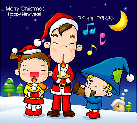 EPS 캐릭터 여자 기념일 남자 어린이 크리스마스 겨울 일러스트 노래 사람 야외 세명 산타클로스 달 눈 야간 산타캐릭터 크리스마스캐릭터 캐럴 e-카드 어린이만 일러캐릭터 카드프레임 자연요소 계절 음악 날씨 카드_감사 프레임 이벤트 파일형식 벡터