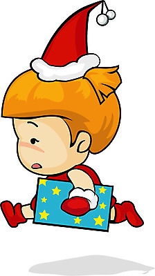 EPS 클립아트 여자 기념일 초등학생 어린이 크리스마스 겨울 일러스트 선물 한명 사람 소녀 공휴일 달리기 산타클로스 꼬마산타 여자만 여자한명만 어린이만 소녀만 소녀한명만 국내일러스트 1 학생 계절 모션 이벤트 파일형식 벡터