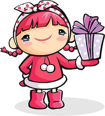 EPS 계절 여자 기념일 초등학생 어린이 크리스마스 겨울 일러스트 선물 한명 사람 소녀 여자만 여자한명만 어린이만 소녀만 소녀한명만 국내일러스트 1 학생 이벤트 파일형식 벡터