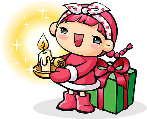 EPS 계절 여자 기념일 초등학생 어린이 크리스마스 겨울 일러스트 초 촛불 선물 한명 사람 소녀 여자만 여자한명만 어린이만 소녀만 소녀한명만 국내일러스트 1 학생 이벤트 파일형식 벡터