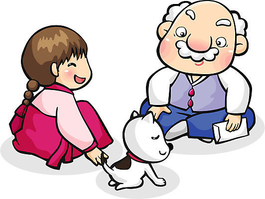 EPS 동물 한국전통 전통 여자 명절 할아버지 남자 어린이 일러스트 전통캐릭터 봉투 새해 사람 소녀 두명 라이프 설날 절 개 전통의상 한복 세배 세뱃돈 일러캐릭터 캐릭터 기념일 노년 포유류 한국 생활 인사 절_인사 파일형식 벡터