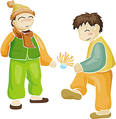 EPS 한국문화 한국전통 전통 남자 어린이 일러스트 새해 사람 소년 두명 전통놀이 제기_놀이 정통 제기차기 남자만 어린이만 소년만 국내일러스트 동양문화 놀이 한국 놀이용품 파일형식 벡터