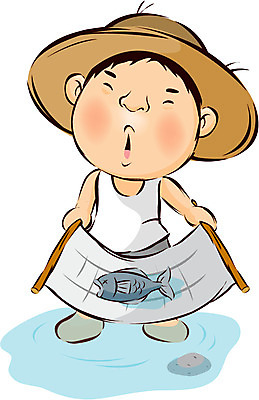 EPS 캐릭터 사계절 계절 남자 초등학생 어린이 일러스트 자연 어류 한명 사람 소년 야외 여름 강 뜰채 그물 밀짚모자 고기잡이 남자만 남자한명만 어린이만 소년만 소년한명만 국내일러스트 일러캐릭터 모자_잡화 1 학생 어업 수중동물 낚시용품 생태계 파일형식 벡터