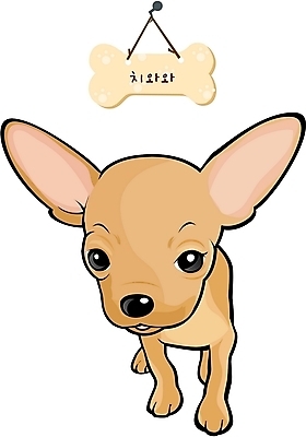 EPS 동물 척추동물 캐릭터 육지동물 반려견 일러스트 홍보캐릭터 포유류 사람없음 반려동물 개 강아지 이름표 개캐릭터 치와와 반려 일러캐릭터 동물캐릭터 파일형식 벡터