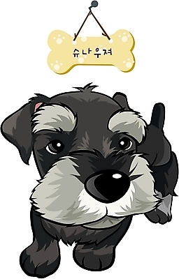 EPS 동물 척추동물 캐릭터 육지동물 반려견 일러스트 홍보캐릭터 포유류 사람없음 반려동물 개 강아지 슈나우저 이름표 개캐릭터 반려 일러캐릭터 동물캐릭터 파일형식 벡터