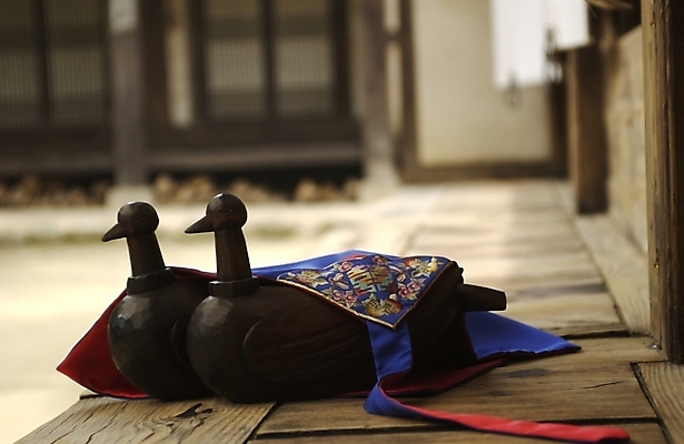 포토 JPG 주간 동물 척추동물 한국문화 한국전통 전통 결혼 백그라운드 조류 한옥 오리 사람없음 야외 장식 마루 원앙 전통의례 전통혼례 목공예 툇마루 국내포토 자연요소 동양문화 고건축 바닥 한국 이벤트 마루_인테리어 공예 파일형식