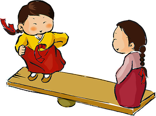 EPS 한국문화 한국전통 전통 여자 2 일러스트 새해 사람 두명 전통놀이 널 한복 민속 정통 널뛰기 여자만 국내일러스트 동양문화 놀이 한국 전통의상 파일형식 벡터