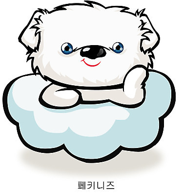 EPS 동물 구름 척추동물 캐릭터 한마리 육지동물 동물캐릭터 일러스트 홍보캐릭터 포유류 상상 애니멀프린트 사람없음 반려동물 개 강아지 페키니즈 개캐릭터 일러캐릭터 자연요소 1 파일형식 벡터