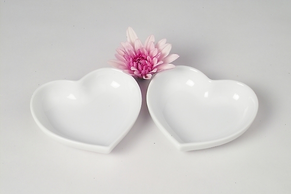 포토 JPG 스튜디오촬영 식물 그릇 접시 꽃 생활용품 사람없음 인테리어 하트 도자기 하트접시 국내포토 모양 식기 디자인 실내 오브젝트 파일형식