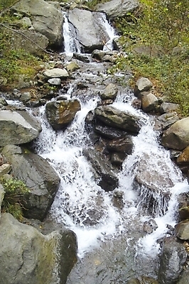 포토 JPG 주간 백그라운드 자연 산 풍경 사람없음 야외 물 골짜기 계곡 폭포 돌_바위 바위 숲 울릉도 봉래폭포 국내포토 자연요소 섬 경상북도 생태계 파일형식