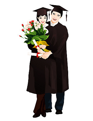 EPS 학생 라이프스타일 커플 여자 교육 남자 꽃다발 일러스트 학사모 졸업 포옹 졸업생 사람 두명 친구 스쿨라이프 로맨틱 졸업가운 졸업장 국내일러스트 모자_잡화 꽃 컨셉 학교 관계 안기 생활 가운 파일형식 벡터