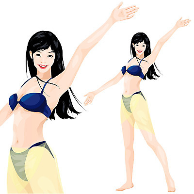 EPS 모델 라이프스타일 웰빙 사계절 계절 여자 패션 수영복 여행 일러스트 휴가 사람 두명 여름 여름휴가 바캉스 비키니 여자만 국내일러스트 옷 생활 파일형식 벡터 여름_계절