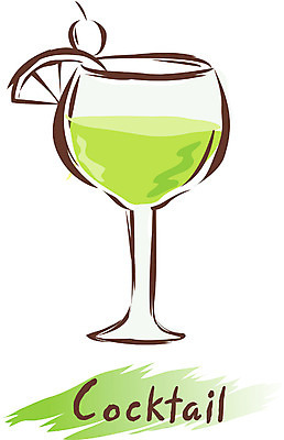 EPS 컬러 일러스트 잔 한잔 주류 사람없음 컵 연두색 칵테일 체리 레몬 레몬장식 국내일러스트 1 식기 음료 과일 장식 초록색 파일형식 벡터