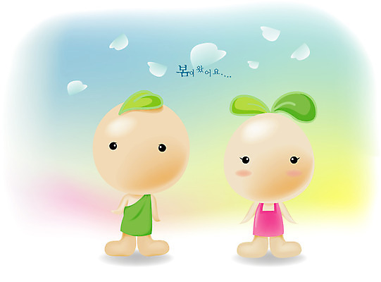 EPS 식물 캐릭터 사계절 계절 일러스트 자연 씨앗 새싹 봄 분위기 새싹캐릭터 씨앗캐릭터 소식_알림 일러캐릭터 컨셉 생태계 식물캐릭터 파일형식 벡터