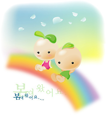 EPS 식물 캐릭터 사계절 계절 무지개 일러스트 자연 씨앗 새싹 봄 분위기 새싹캐릭터 씨앗캐릭터 소식_알림 일러캐릭터 자연요소 컨셉 생태계 식물캐릭터 파일형식 벡터