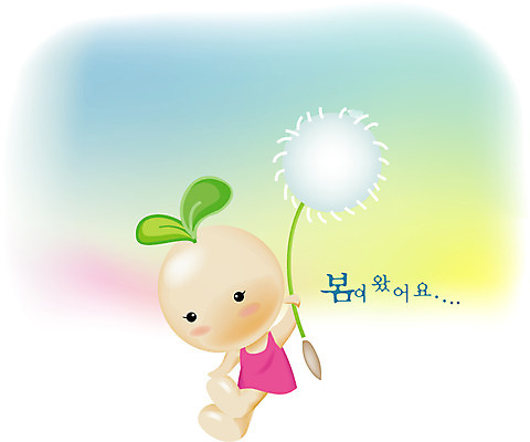 EPS 식물 캐릭터 사계절 계절 꽃 일러스트 자연 씨앗 새싹 봄 분위기 민들레 민들레홀씨 새싹캐릭터 씨앗캐릭터 소식_알림 일러캐릭터 컨셉 생태계 식물캐릭터 파일형식 벡터