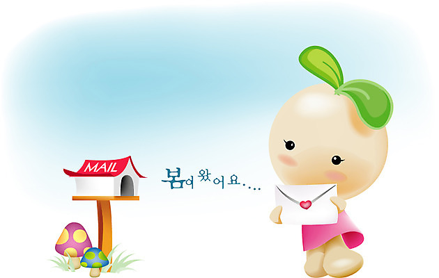 EPS 식물 캐릭터 사계절 계절 일러스트 자연 사랑 씨앗 새싹 봄 우체통 분위기 편지 새싹캐릭터 씨앗캐릭터 소식_알림 일러캐릭터 감정 컨셉 생태계 식물캐릭터 파일형식 벡터