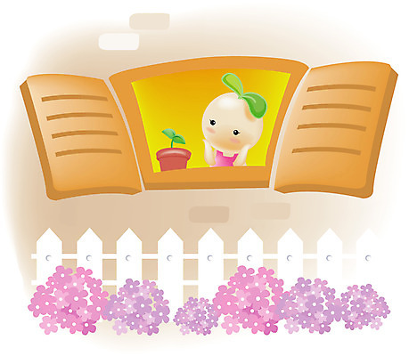 EPS 식물 캐릭터 사계절 계절 백그라운드 꽃밭 생각 일러스트 창문 자연 씨앗 풍경 울타리 새싹 봄 건축부분 분위기 새싹캐릭터 씨앗캐릭터 소식_알림 일러캐릭터 건축 꽃 컨셉 담장 생태계 식물캐릭터 파일형식 벡터