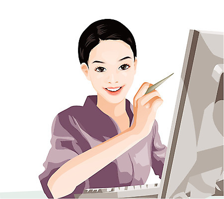 EPS 여자 일러스트 비즈니스 안내 실내 한명 사람 20대 성인 컴퓨터 사무실 펜 업무 직장인 비즈니스우먼 비즈니스캐릭터 여자만 여자한명만 성인여자만 청년만 청년여자만 성인한명만 청년여자한명만 성인여자한명만 성인만 일러캐릭터 직업 캐릭터 1 청년 내부 전자제품 필기구 작업 파일형식 벡터