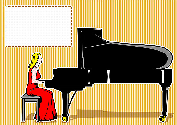 전신 PSD 직업 드레스 여자 악기 연주 일러스트 프레임 한명 사람 앉기 성인 자신감 건반 피아노 팝아트 열정 그랜드피아노 피아니스트 자부심 여자만 성인여자만 국내일러스트 1 옷 감정 음악 모션 연주자 건반악기 그림 성인만 파일형식