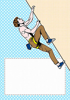 전신 PSD 직업 남자 일러스트 프레임 한명 사람 성인 자신감 팝아트 열정 암벽등반 암벽등반가 자부심 국내일러스트 1 감정 등산 그림 파일형식