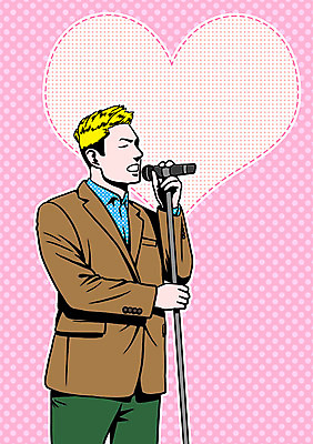 PSD 직업 남자 일러스트 노래 프레임 한명 사람 성인 가수 자신감 마이크 팝아트 열정 자부심 국내일러스트 1 감정 음악 음향기기 음악가 그림 파일형식