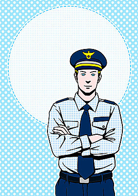 PSD 직업 남자 일러스트 프레임 한명 사람 상반신 성인 팔짱 자신감 경찰 팝아트 열정 경찰복 경찰모자 자부심 국내일러스트 모자_잡화 1 감정 유니폼 모션 그림 파일형식