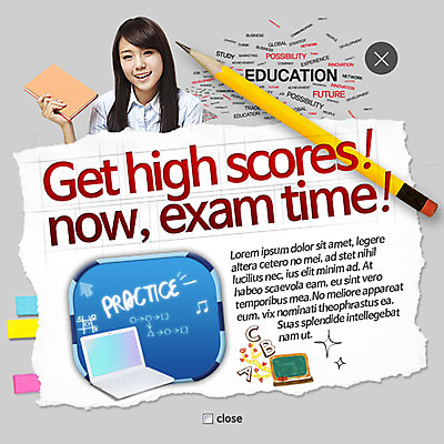 PSD 템플릿 여자 교육 웹템플릿 팝업 이벤트팝업 웹팝업 한명 사람 성인 책 노트북 연필 칠판 한국인 레이어팝업 이미지템플릿 1 학용품 동양인 전자제품 필기구 파일형식