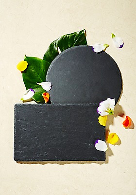 포토 JPG 스튜디오촬영 식물 접시 꽃 백그라운드 잎 프레임 실내 사람없음 수국 하이베리컴 스톤플레이트 국내포토 식기 내부 파일형식