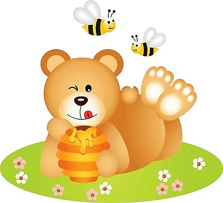 EPS 해외이미지 클립아트 동물 행복 야생동물 일러스트 곰 포유류 자연 그래픽 만화 벌 먹기 꿀 벌집 고립 스크랩북 해외202004 해외일러스트 감정 곤충 모션 생태계 파일형식 벡터 이미지허브