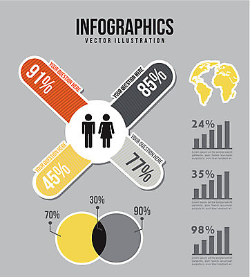 EPS 해외이미지 디자인 일러스트 비즈니스 통계 그래프 사람모양 사람없음 인포그래픽 회색 정보 해외202004 해외일러스트 모양 컬러 파일형식 벡터 이미지허브