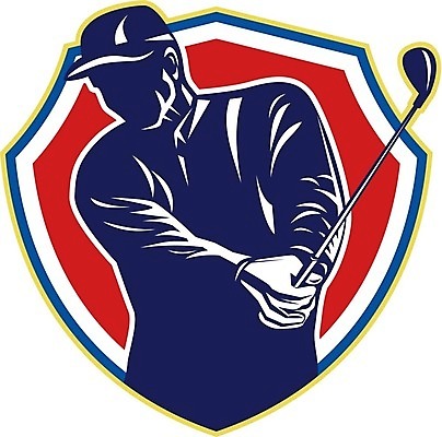 EPS 해외이미지 남자 스포츠 골프 일러스트 그래픽 활발 골퍼 철 클럽 복고 방패 플레이어 해외202004 해외일러스트 컨셉 운동선수 사람 구기 파일형식 벡터 이미지허브