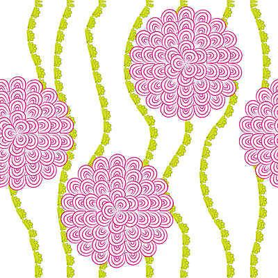 EPS 해외이미지 꽃 선 분홍색 백그라운드 패턴 일러스트 초록색 해외202004 해외일러스트 식물 컬러 무늬 파일형식 벡터 이미지허브