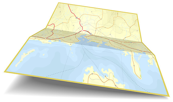 EPS 해외이미지 종이 바다 여행 지도 일러스트 가이드 해변 그래픽 시골 고속도로 땅 오브젝트 네비게이션 루트 접기 지리 해외202004 해외일러스트 직업 도로 모션 파일형식 벡터 이미지허브