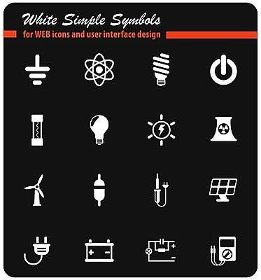 EPS 해외이미지 일러스트 자물쇠 태양 램프 계획 번개 심볼 원자 철사 스위치 해외202004 해외일러스트 자연요소 컨셉 날씨 조명 파일형식 벡터 이미지허브