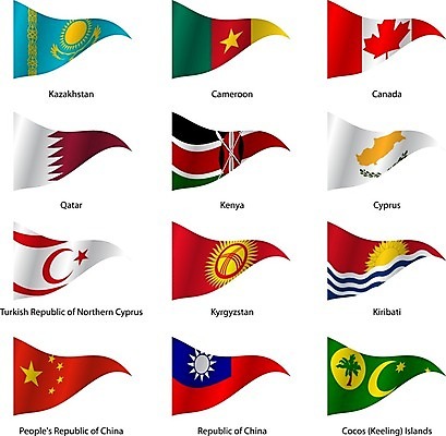EPS 해외이미지 스티커 캐나다 일러스트 사람없음 세트 세계 중국 깃발 삼각형 국기 케냐 카타르 카메룬 카자흐스탄 해외202004 해외일러스트 사이프러스공화국 도형 유럽 아시아 북아메리카 중동 아프리카 파일형식 벡터 이미지허브
